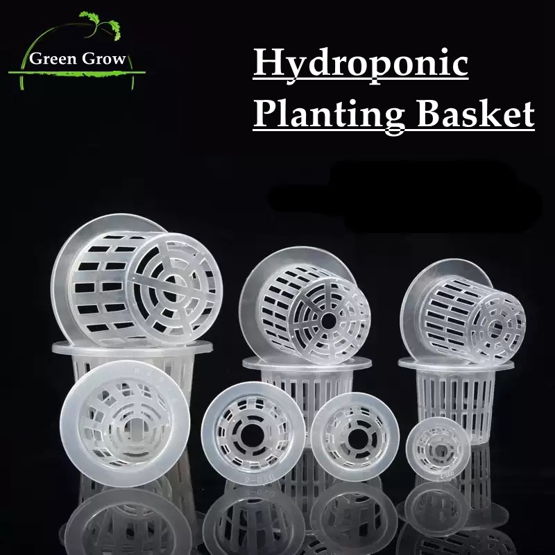 Net Pot 3 Inch - 10Pcs White Hydroponic Soilless Mesh Basket