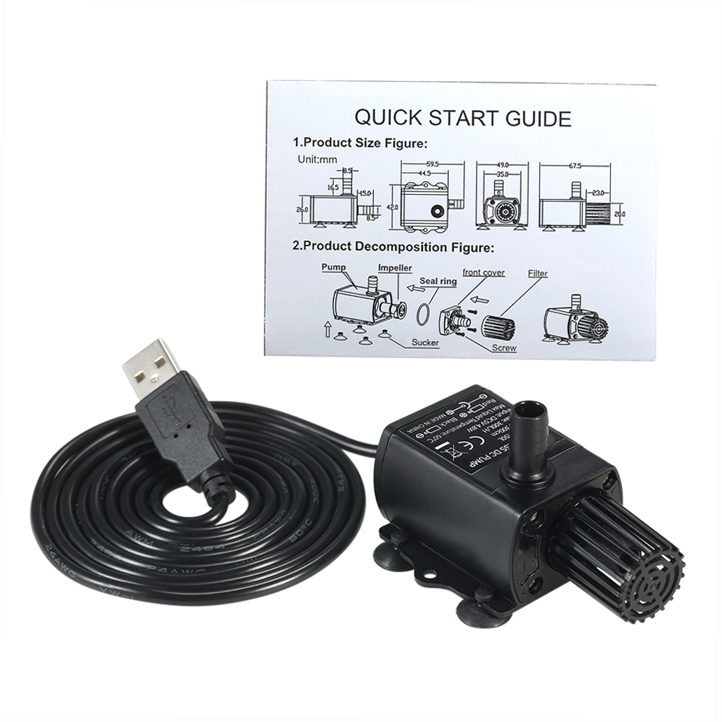 Ultra-quiet Mini USB DC5V 4.8W - Water Pump Submersible Mini review and price