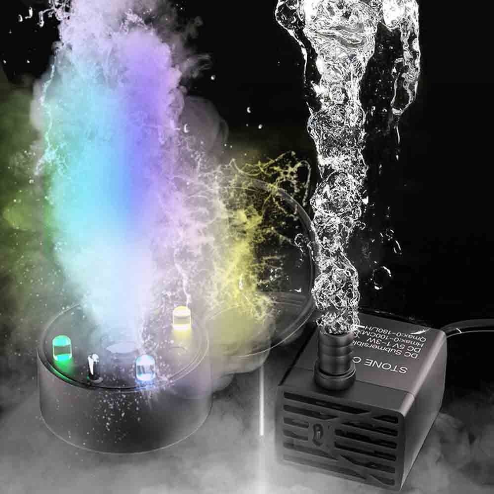 2-IN-1 Mist Maker Colorful LED - Water Pump Submersible Mini review and price