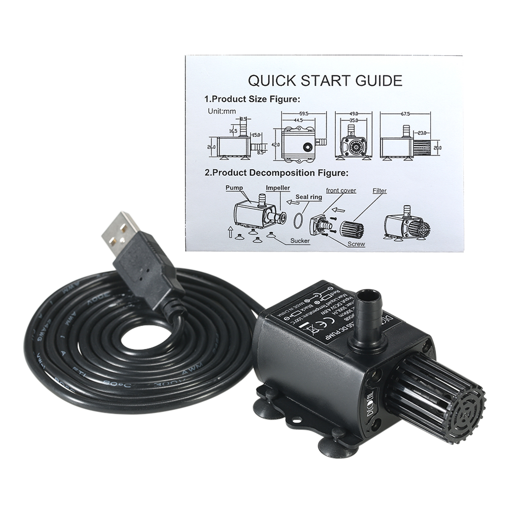 USB DC5V 4.8W Ultra-quiet Mini - Water Pump Submersible Mini review and price
